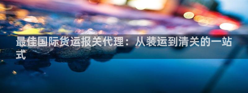 尊龙实业 吴友良：最佳国际货运报关代理：从装运到清关的一