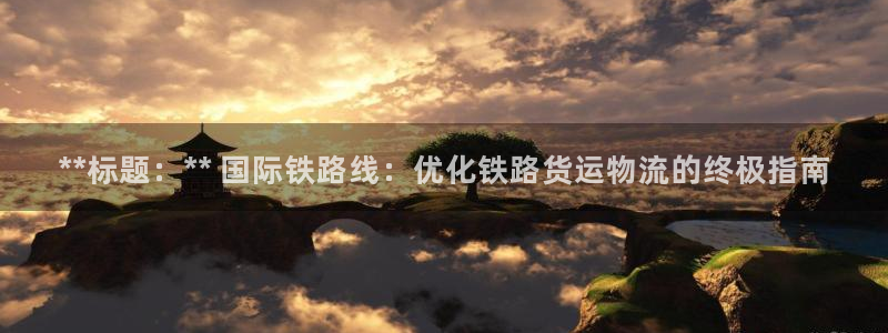 尊龙凯时ag旗舰厅官：**标题：** 国际铁路线：优化铁