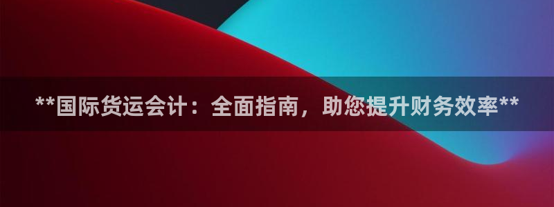 尊龙实业 吴友良：**国际货运会计：全面指南，助您提升财